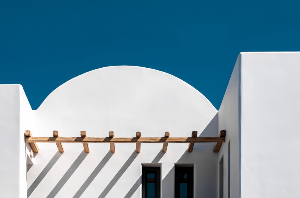Sunny White Architecture by Markus Auerbach — canvas wall art