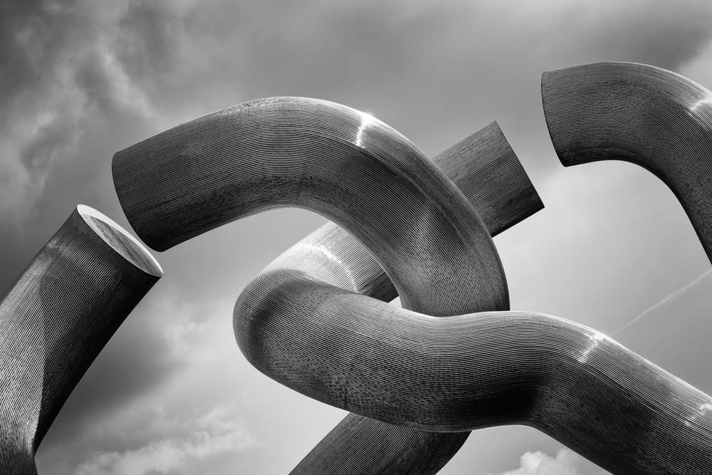 Industrial Abstract Links by Peter Pfeiffer — canvas wall art