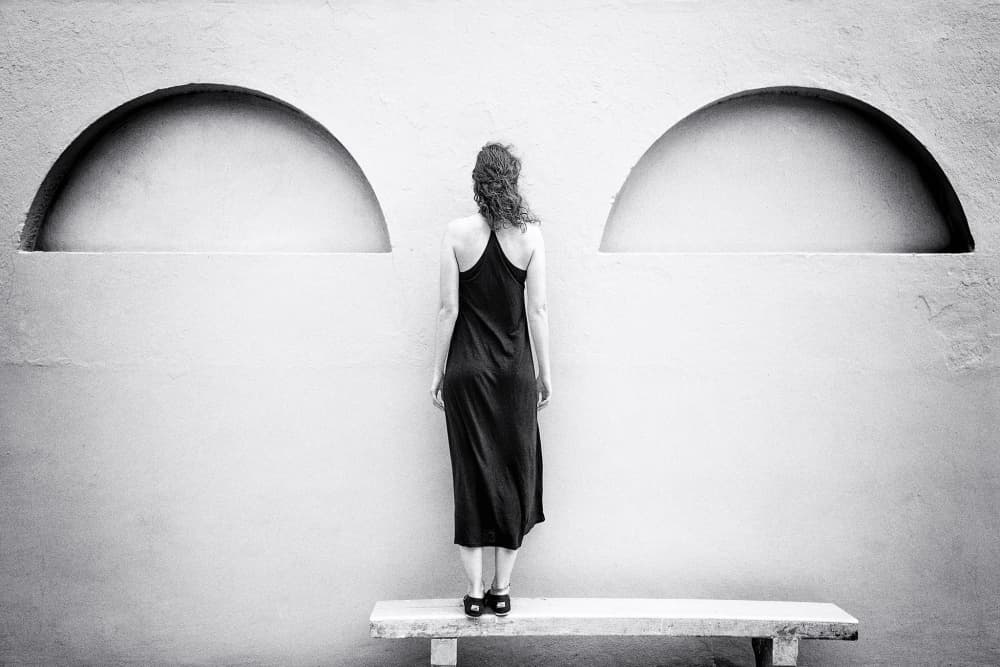 Woman Facing Arches by Ton Dirven — canvas wall art