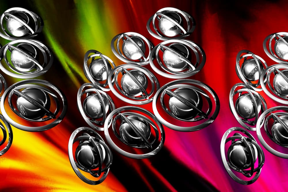 Futuristic Chrome Spheres by Rafal Kulik — canvas wall art