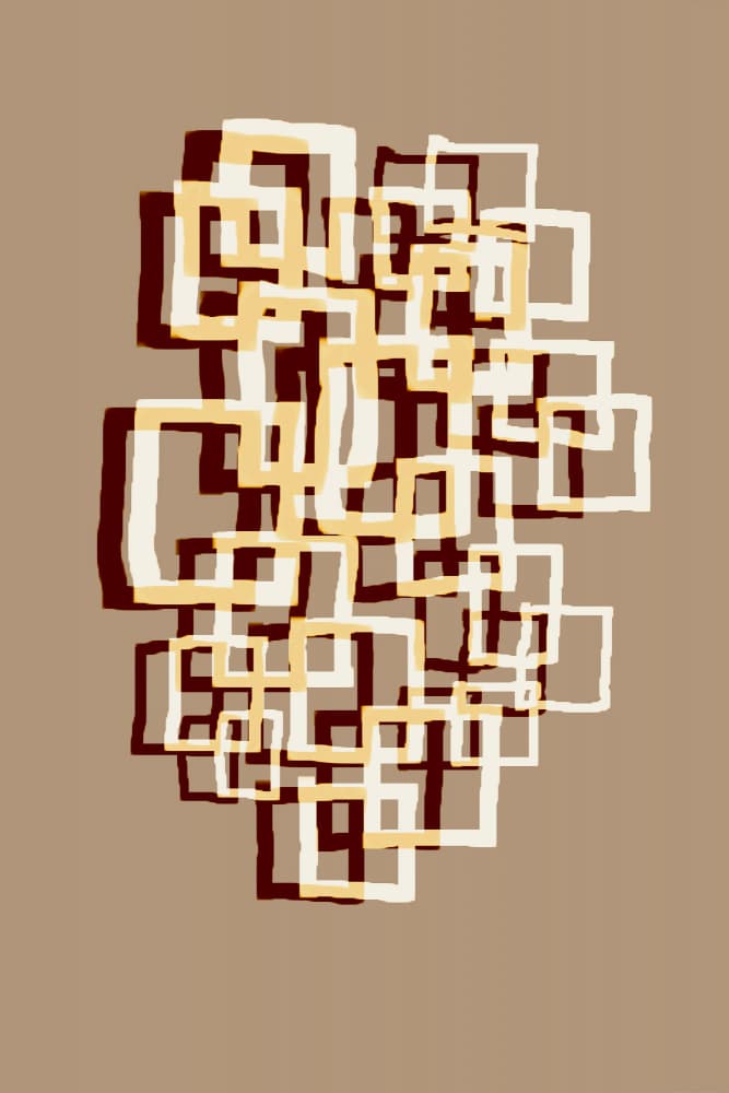 Layered Geometric Squares by Christina Sillen — canvas wall art
