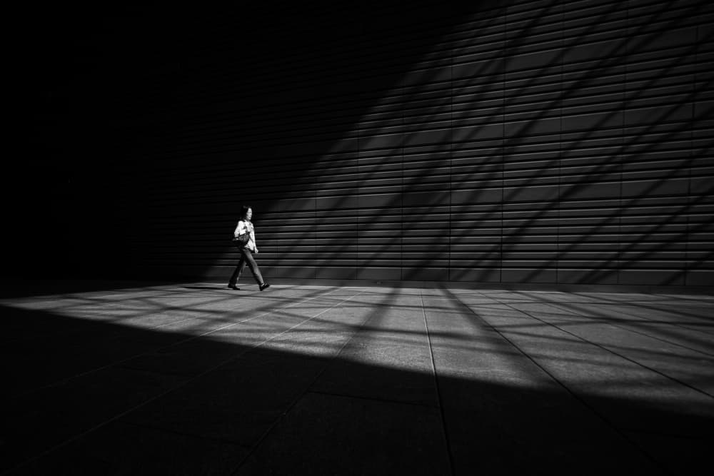 Man in Sunlight and Shadow by Satoshi Hata — canvas wall art