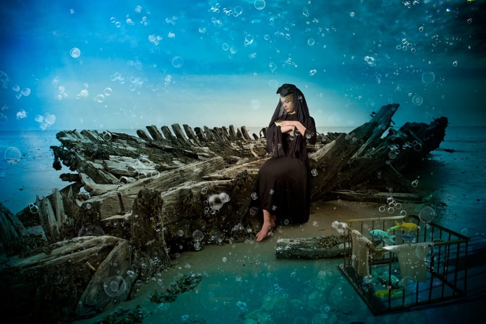 Underwater Shipwreck Fantasy by Christine von Diepenbroek — canvas wall art