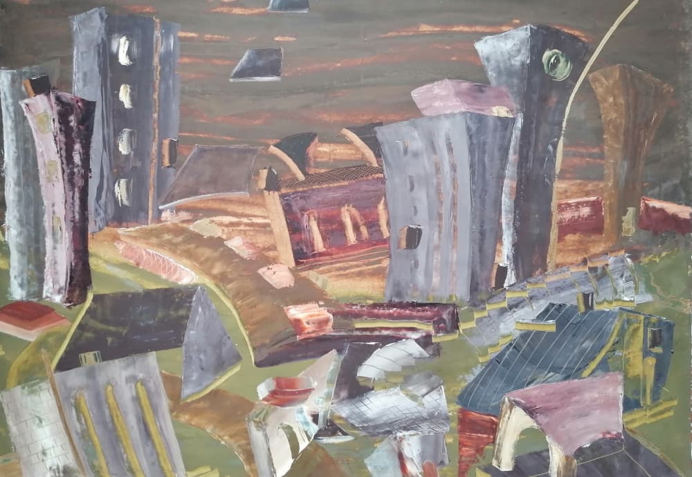 Surreal Urban Collapse by Stefano Mazzolini — canvas wall art