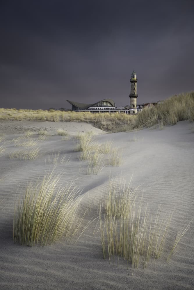 Dramatic Dune Lighthouse by fotomarion — canvas wall art