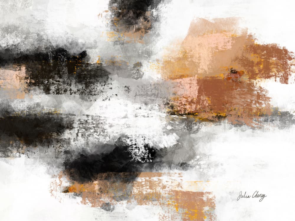 Black and Rust Abstract by Julia Cheney — canvas wall art