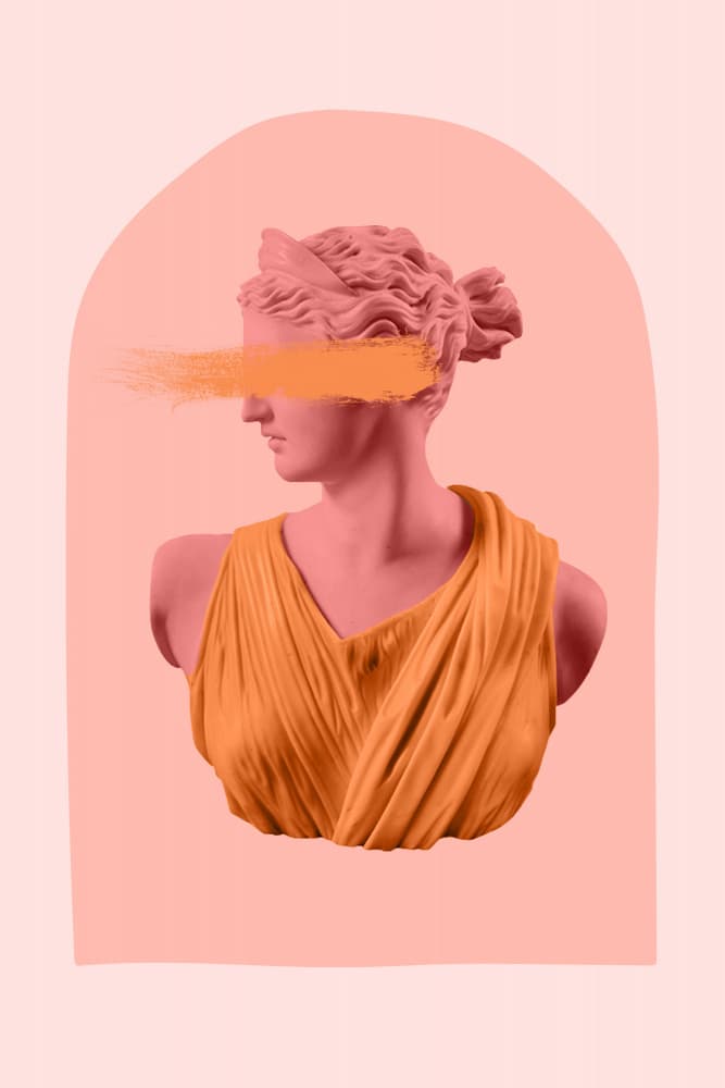 Orange Stroke Goddess by Talitha McQueen — canvas wall art
