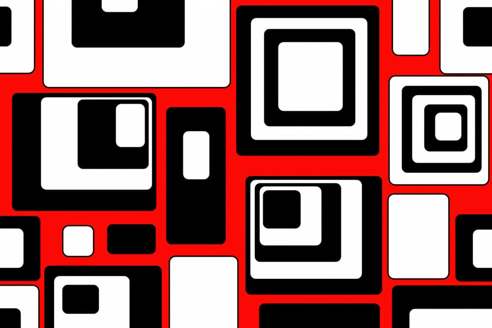 Red Black White Geometry by Rafal Kulik — canvas wall art