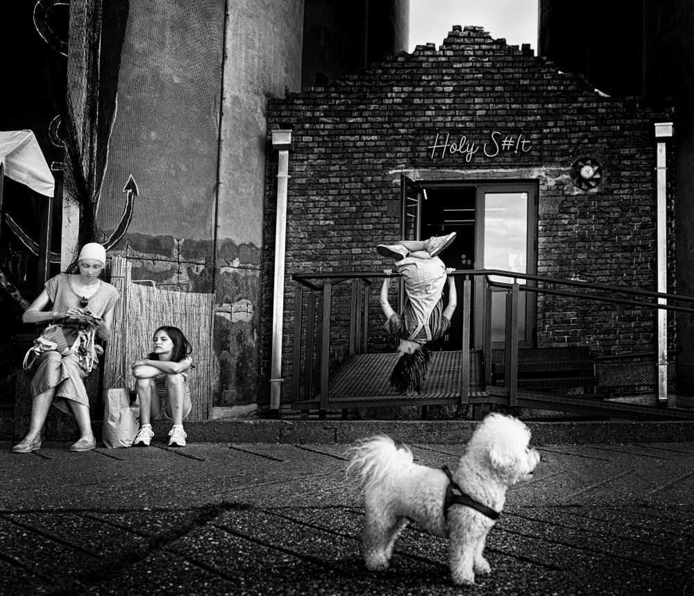 Upside Down Street Moment by Miodrag Kosanovic — canvas wall art