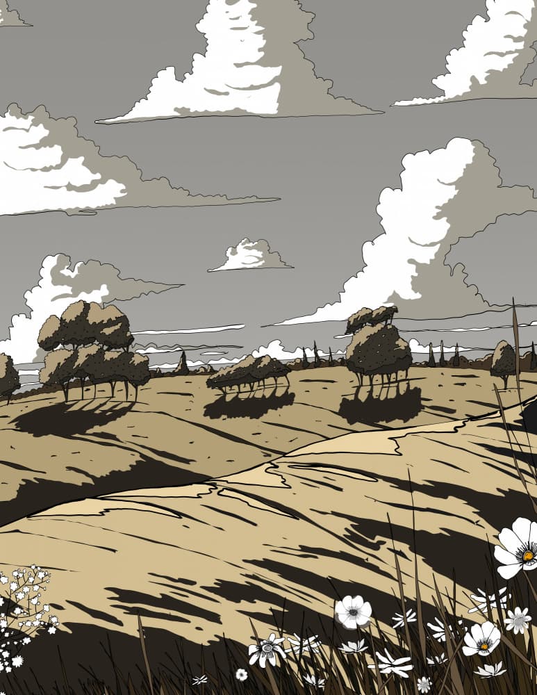 Tranquil Rolling Fields by Nicholas — canvas wall art