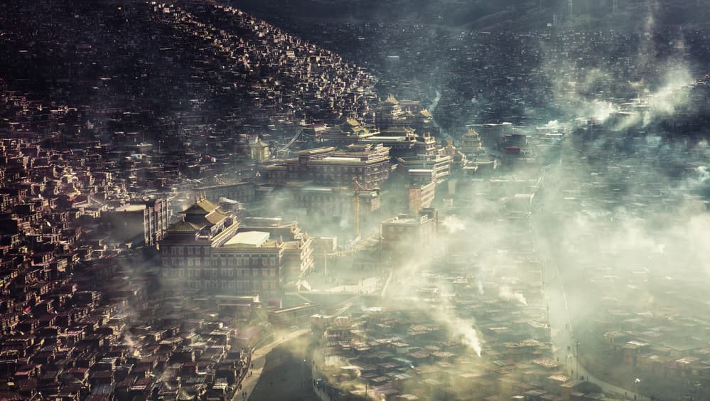 Ancient Mountain City by Shirley Shen — canvas wall art