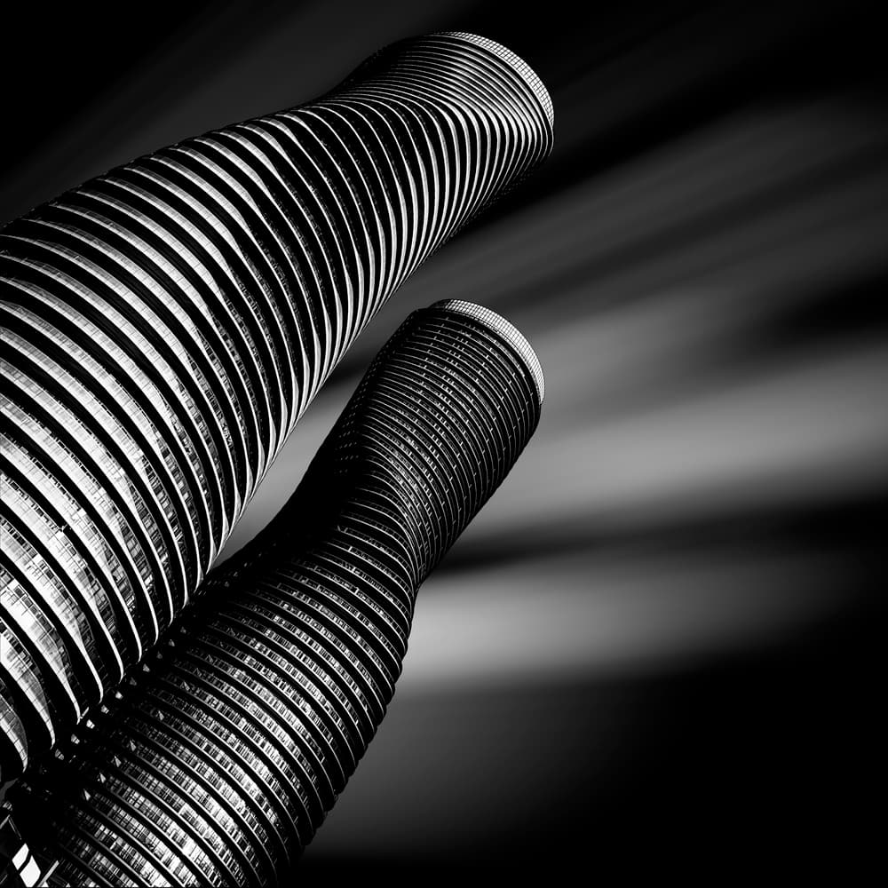 Twisted Modern Towers by Jackson Carvalho — canvas wall art