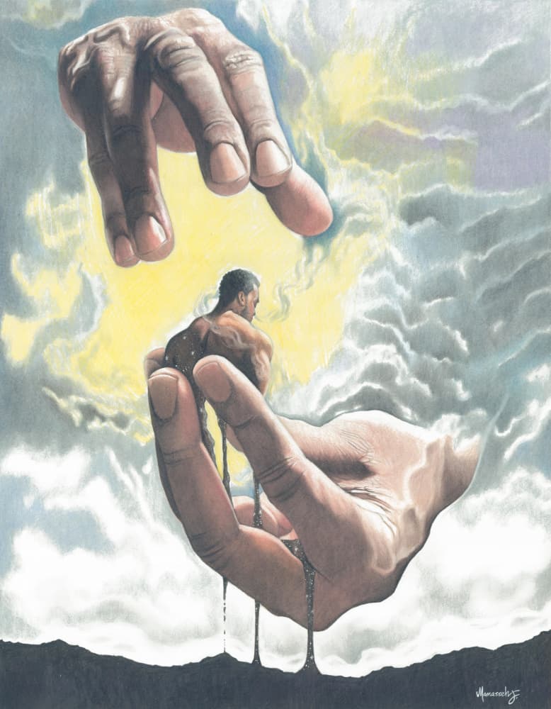 Humanity In Powerful Hands by Manasseh Johnson Sr. — canvas wall art