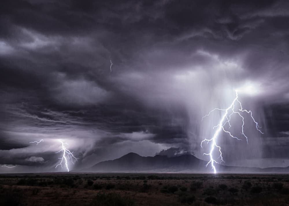 Dramatic Lightning Storm by Gary Perlow — canvas wall art
