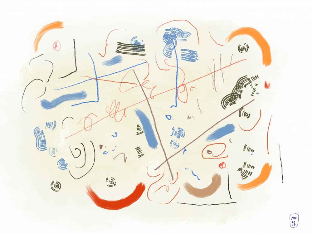 Playful Abstract Lines by Martino Pietropoli — canvas wall art