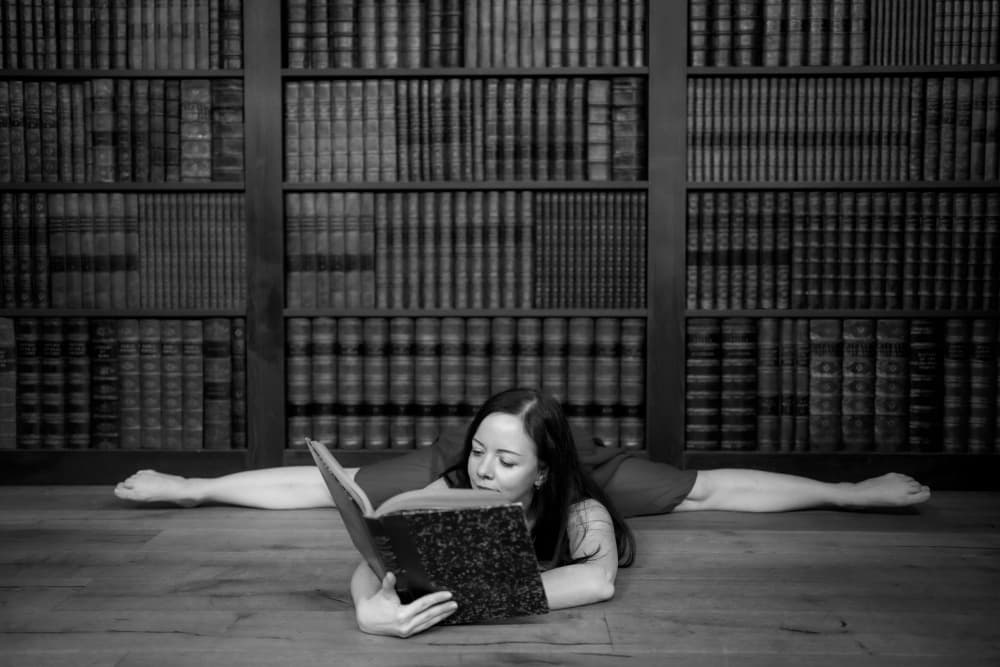 Elegant Library Reading by James Graf — canvas wall art