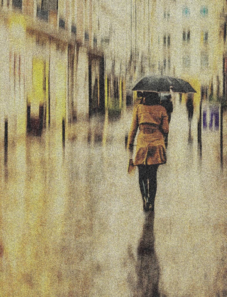 Rainy City Walk by Isabelle DUPONT — canvas wall art