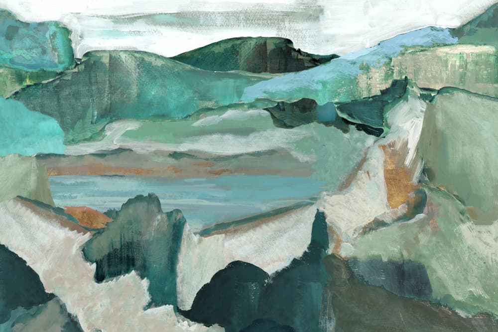 Serene Abstract Landscape by cartissi — canvas wall art