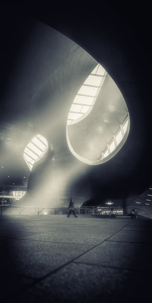 Dramatic Curved Architecture by Jörg Vollrath — canvas wall art