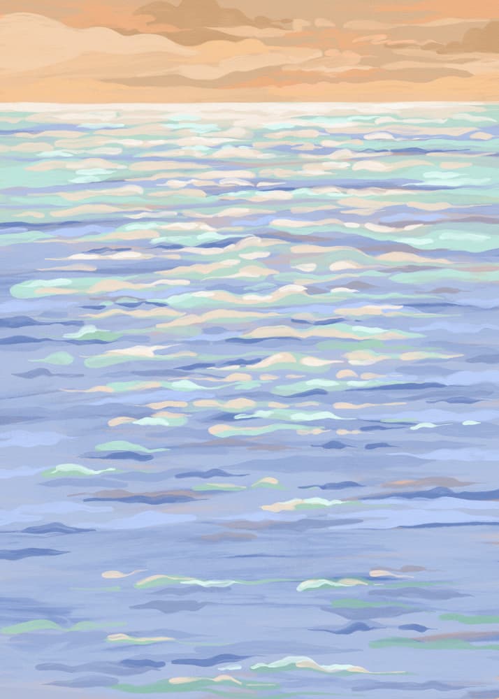Sunlight On Calm Water by Goed Blauw — canvas wall art
