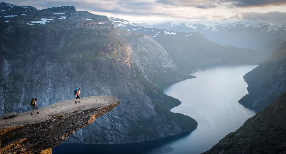 Mountain Fjord Adventure by Christoph Schaarschmidt — canvas wall art