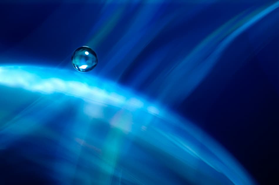 Ethereal Blue Orb by Willy Marthinussen — canvas wall art