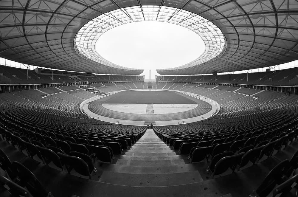 Grand Stadium Perspective by Andrea Di Bello — canvas wall art