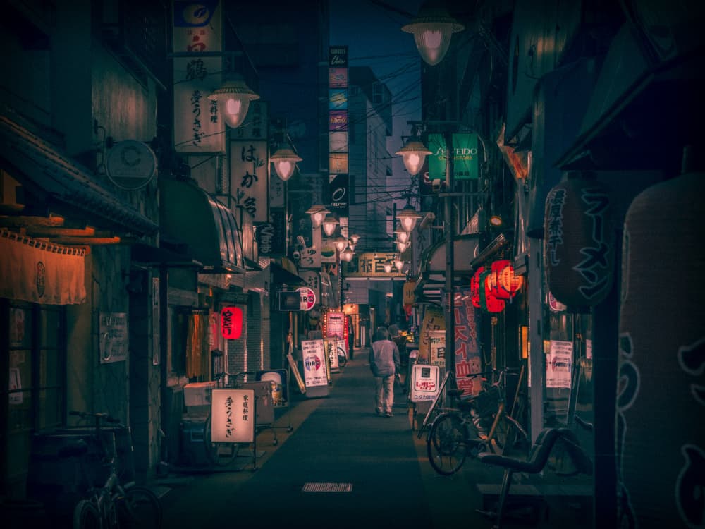 Vibrant Tokyo Alley by sirou.minami — canvas wall art