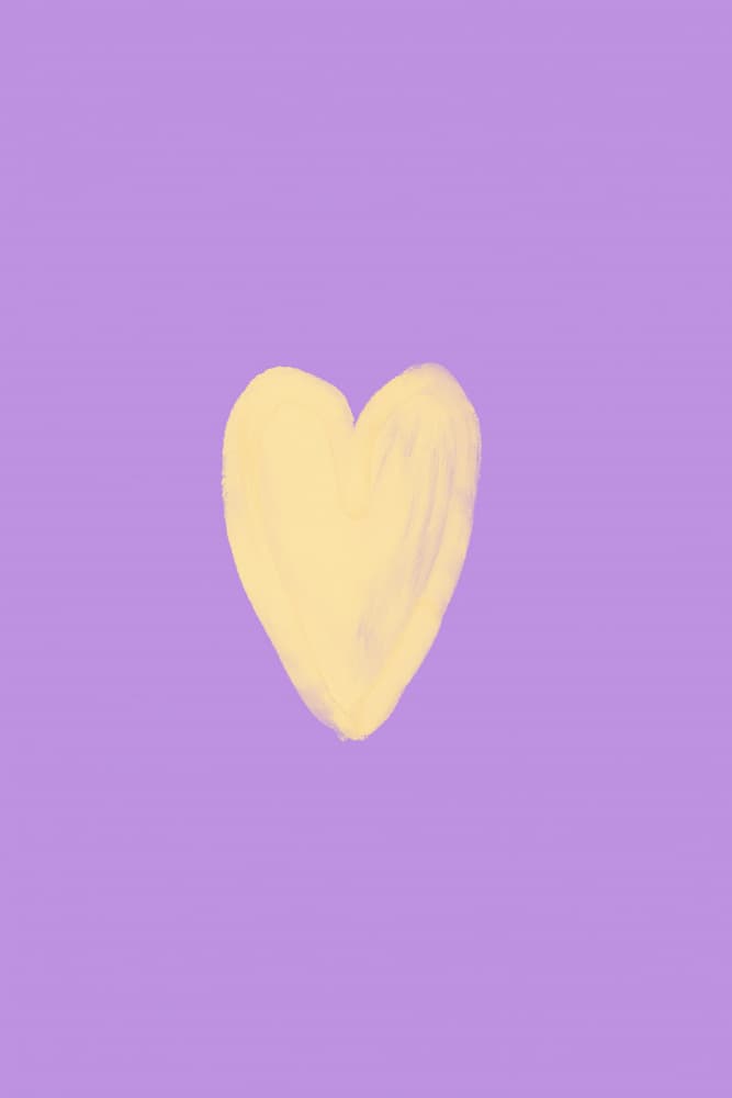 Gentle Yellow Heart by Treechild — canvas wall art
