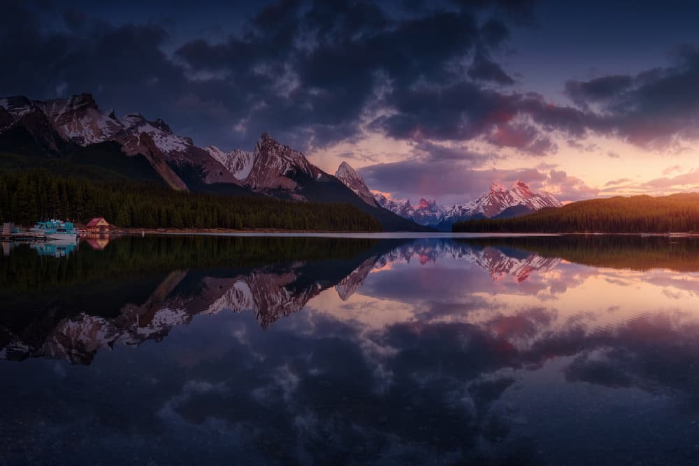 Mountain Lake Golden Reflection by Juan Pablo de Miguel — canvas wall art