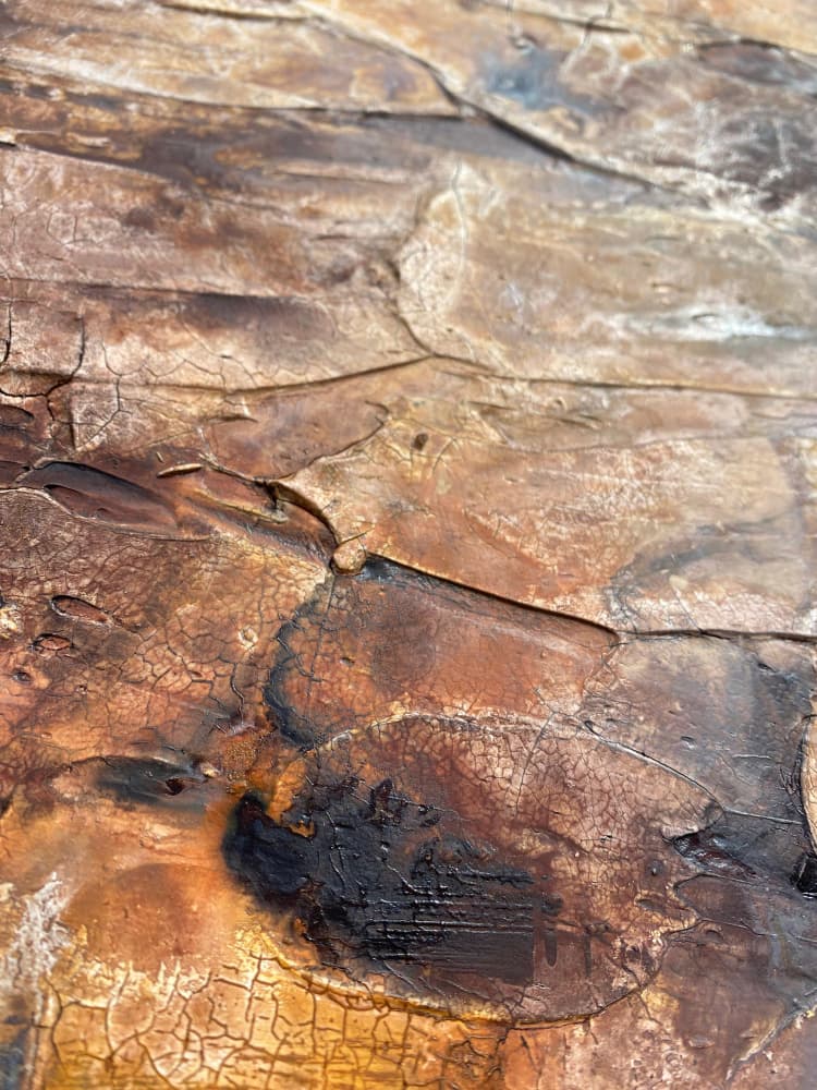 Golden Cracked Earth by Gabriela Aleksandra Szuba — canvas wall art