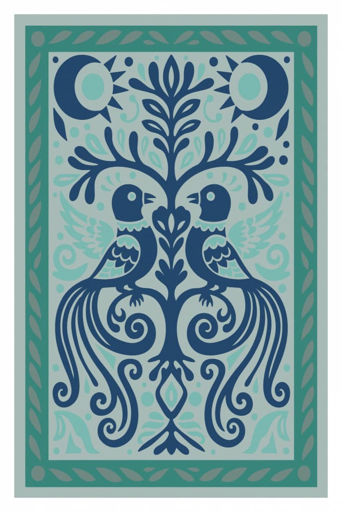Two Birds Tree of Life by casa cartissi — canvas wall art
