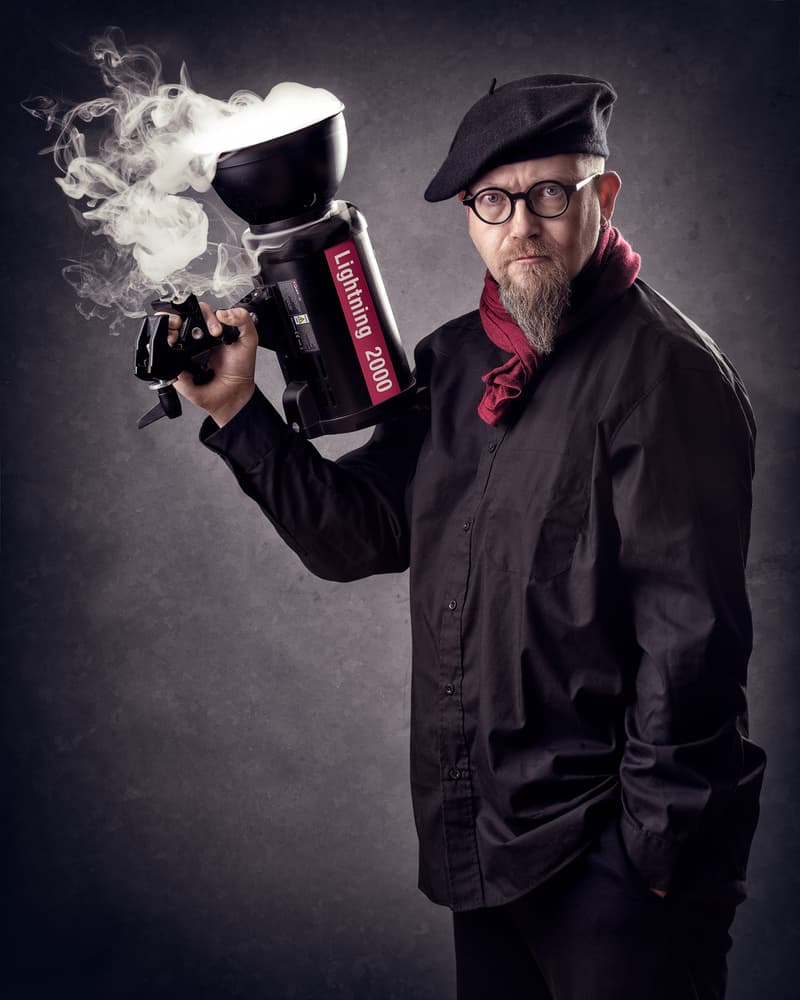 Creative Man With Smoke by Petri Damstén — canvas wall art