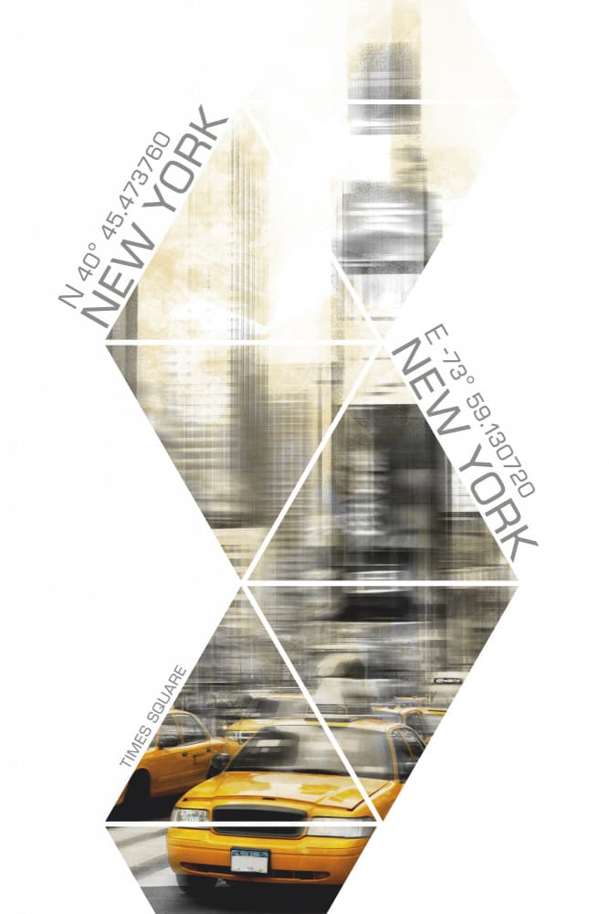 Modern Art TIMES SQUARE Coordinates by Melanie Viola — canvas wall art