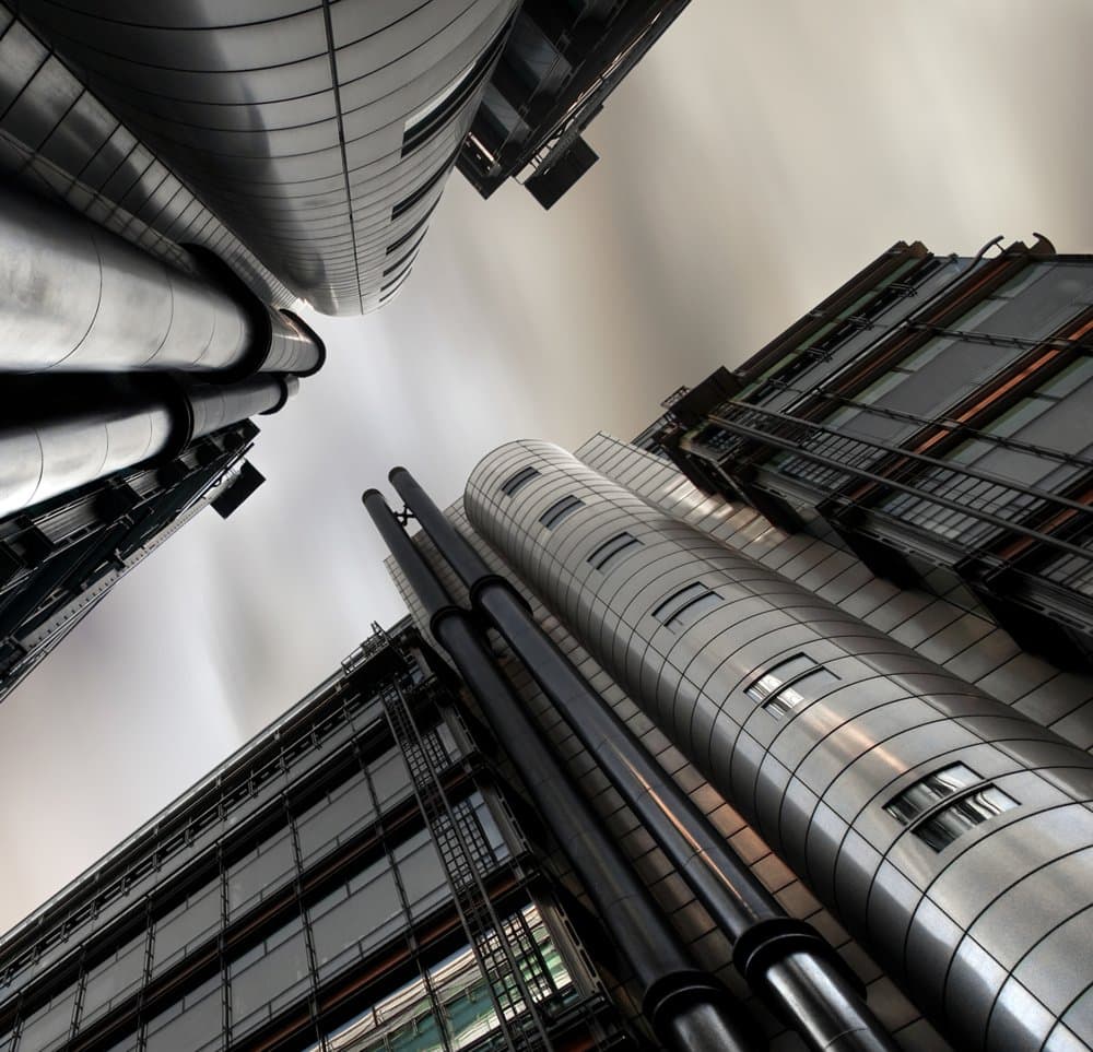 Upward Urban Geometry by Tomasz Buczkowski ( Tomush ) — canvas wall art
