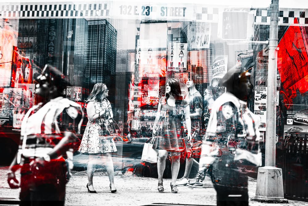 Red City Layers by Carmine Chiriacò — canvas wall art