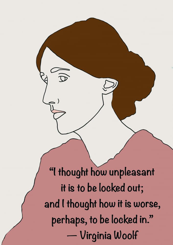 Literary Wisdom Portrait by Sharyn Bursic — canvas wall art