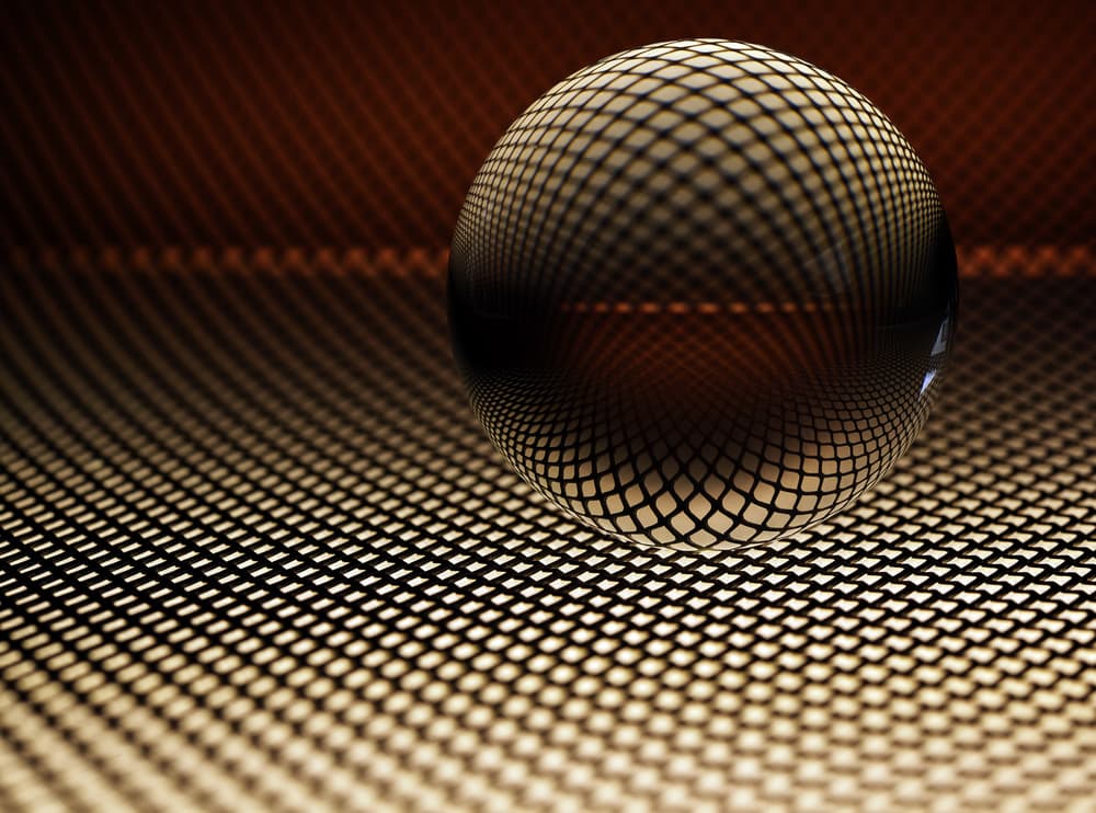 Reflective Grid Sphere by Heidi Westum — canvas wall art