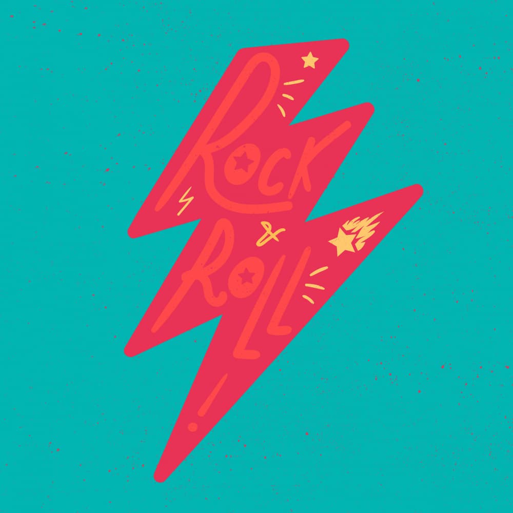 Rock And Roll Lightning by Marika Barsrsind — canvas wall art