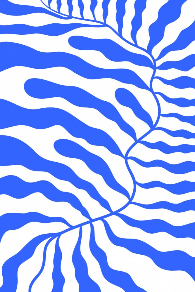 Flowing Blue Botanicals by jay stanley — canvas wall art