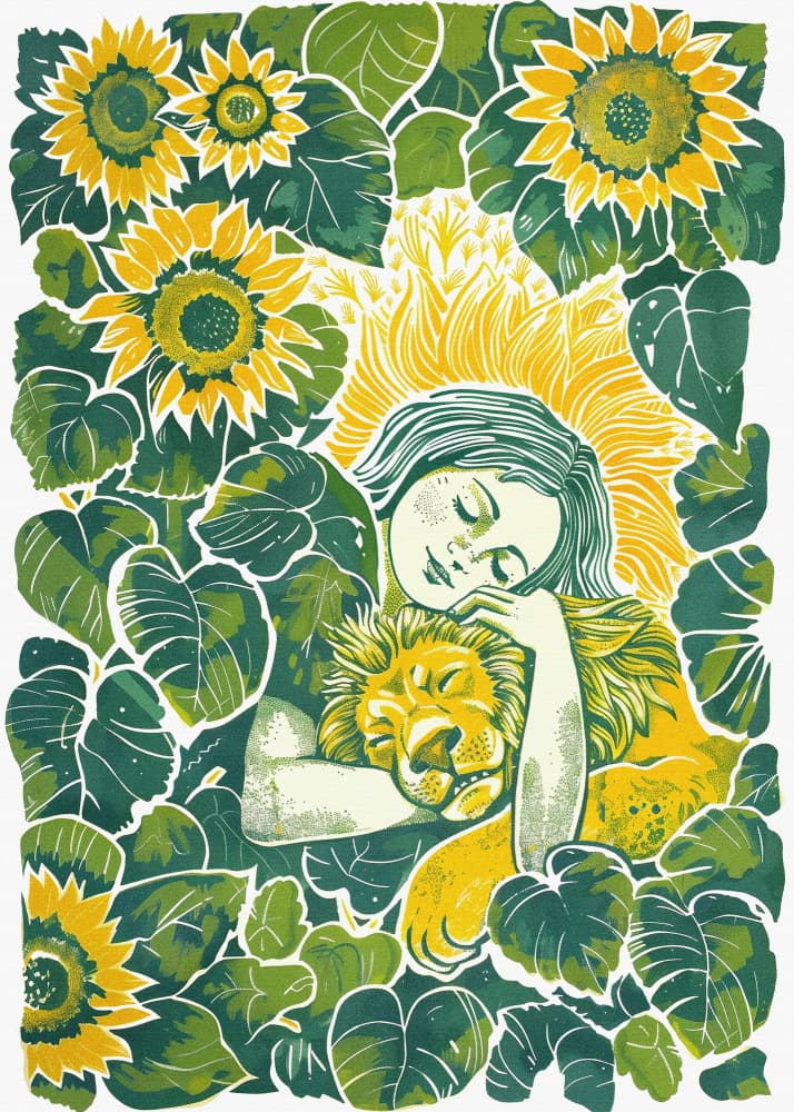 Sunflower Girl's Dream by Pictufy Studio IV — canvas wall art