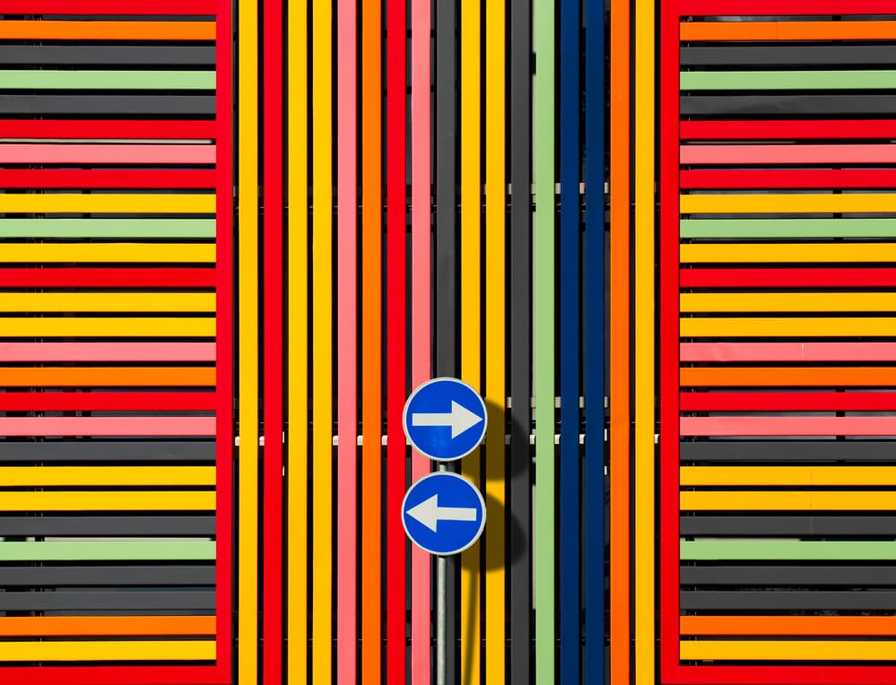 Colorful Urban Directions by Tomasz Buczkowski ( Tomush ) — canvas wall art