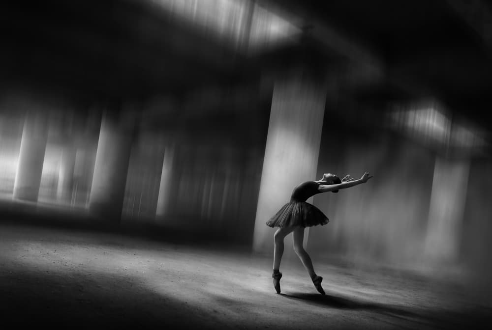 Graceful Ballerina Pose by Sebastian Kisworo — canvas wall art