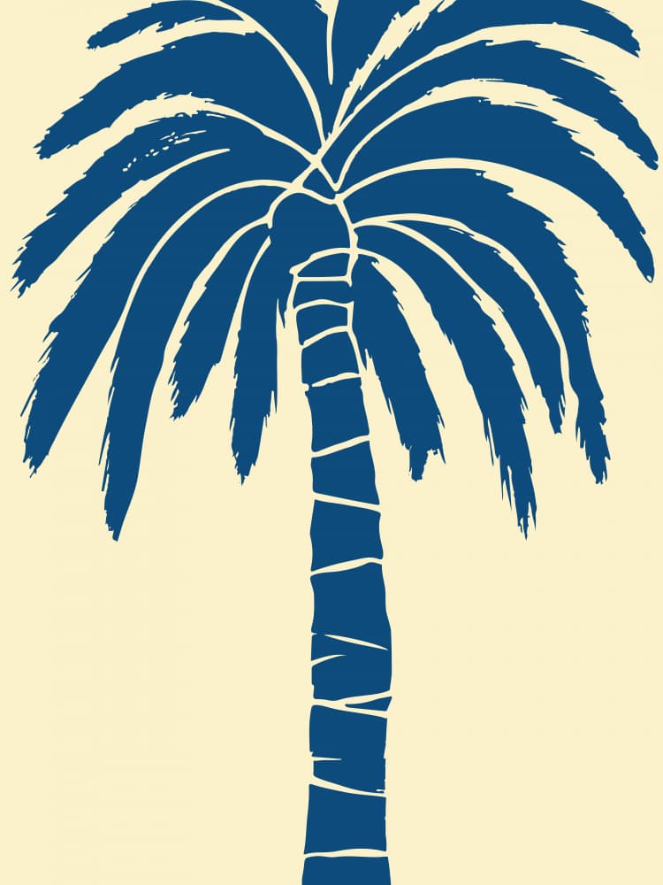 Tropical Island Palm by The Printable Studio — canvas wall art
