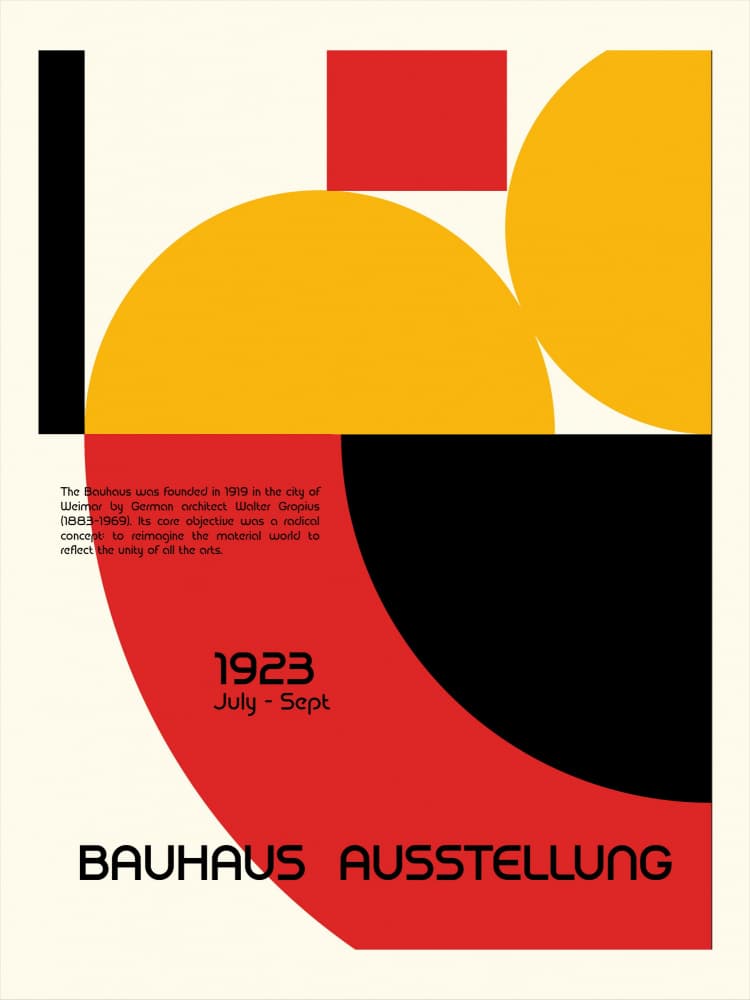 1923 Bauhaus Exhibition by Retrodrome — canvas wall art