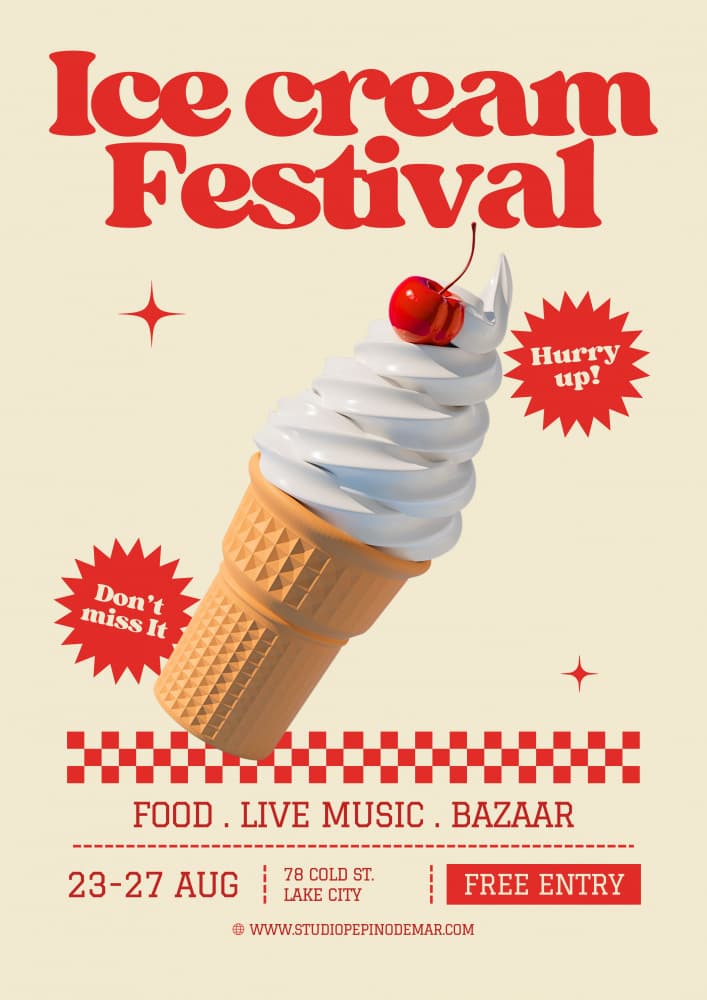 Ice Cream Festival Treat by Julia Ramiro — canvas wall art