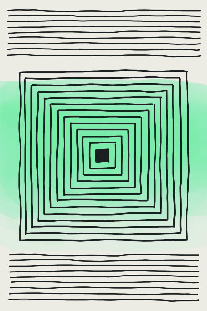 Abstract Green Geometry by jay stanley — canvas wall art