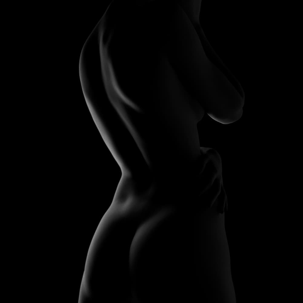 Sensual Body Silhouette by Mountain Cloud — canvas wall art