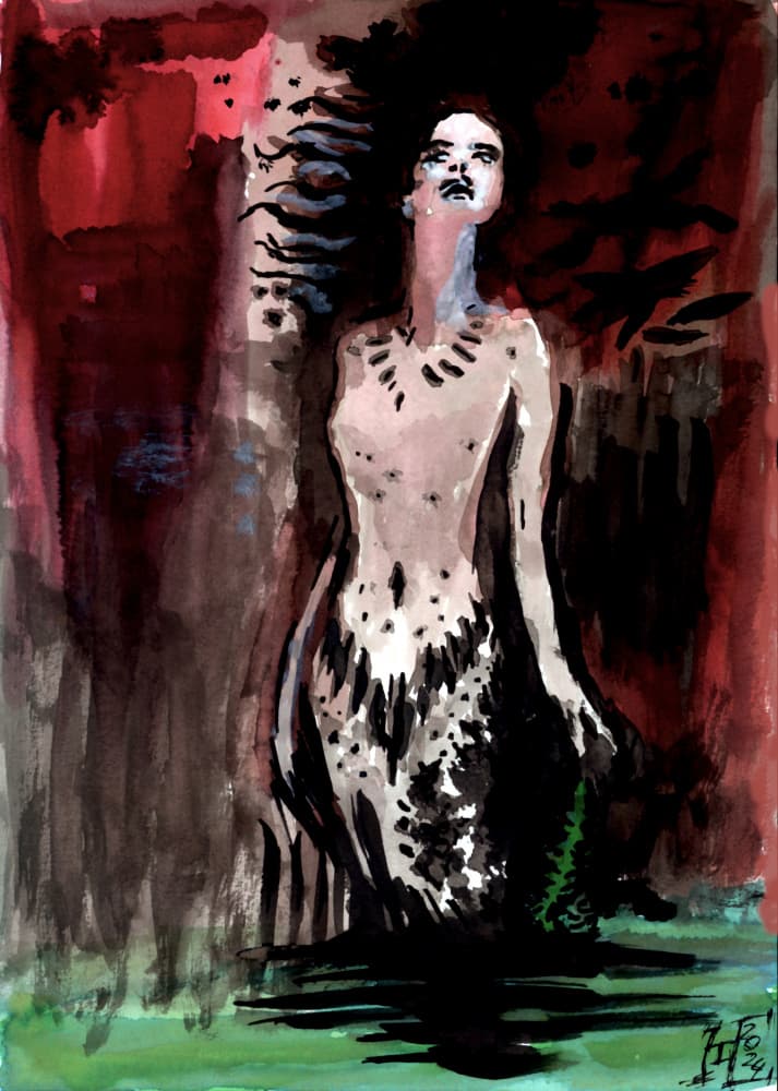 Mermaid by Tim Hoinkis — canvas wall art