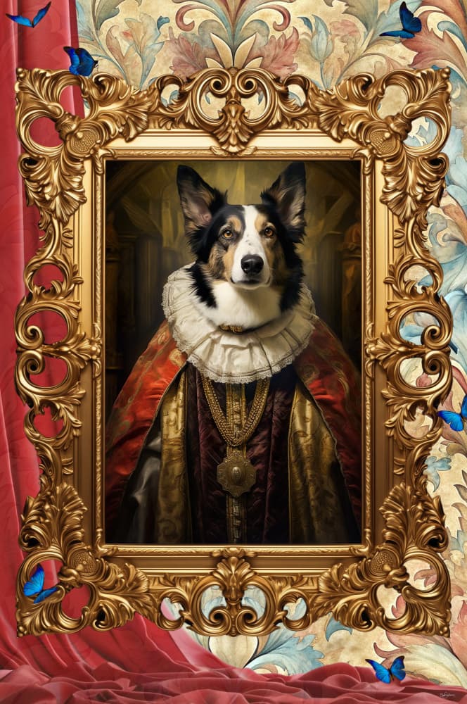 Regal Dog Portrait by Sue Skellern — canvas wall art